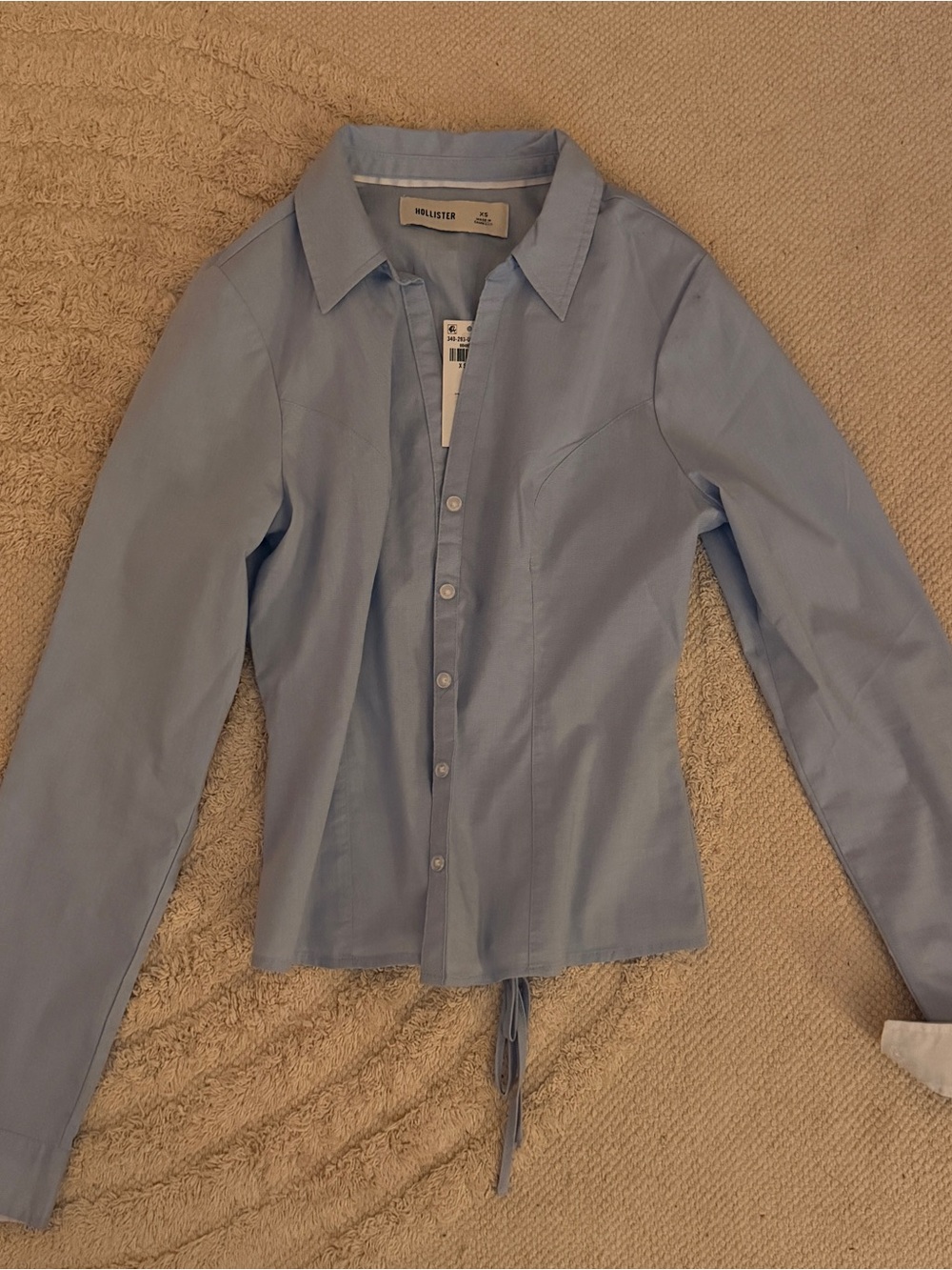Hollister Pale Blue Tailored Button-Up Shirt